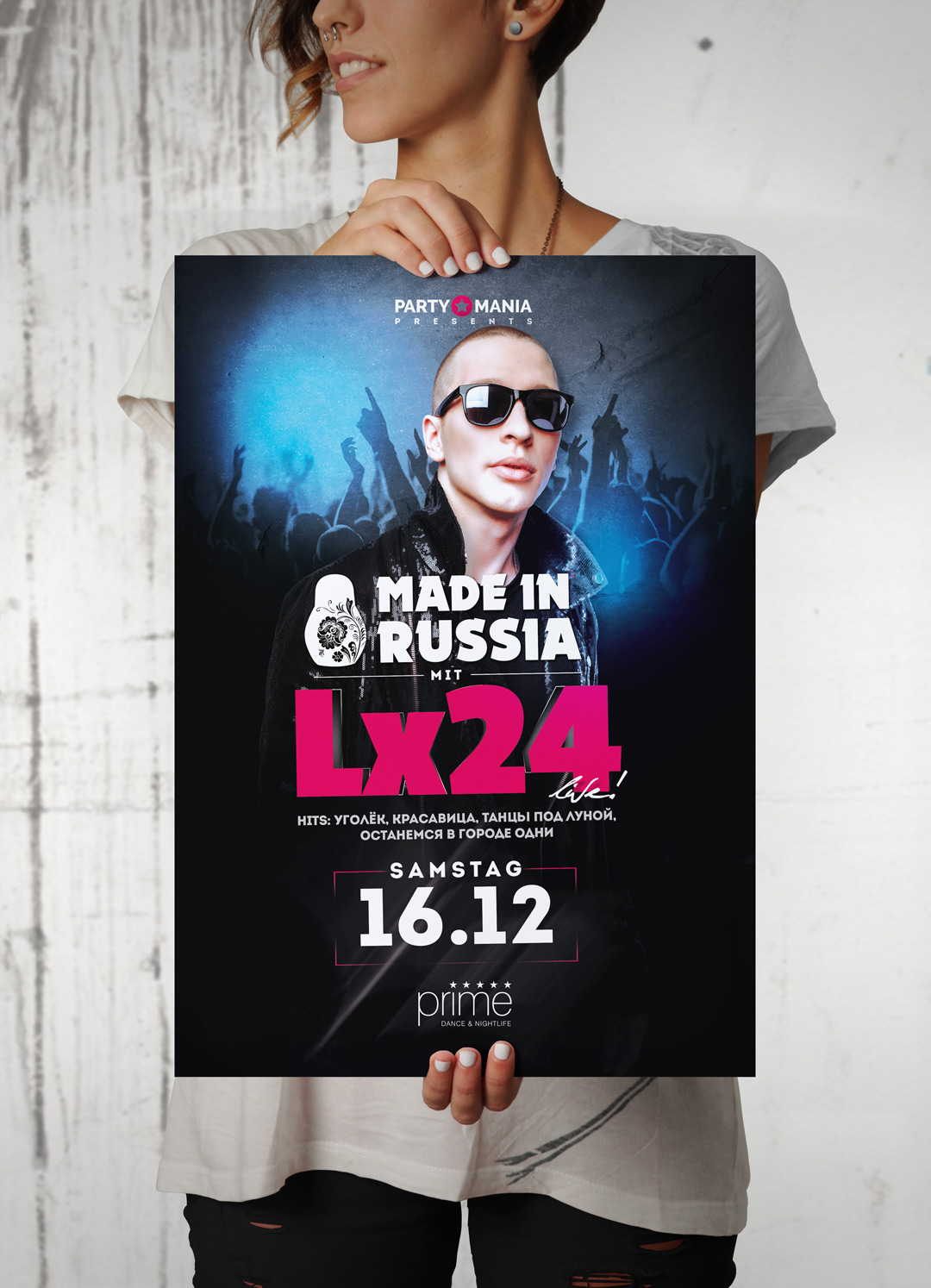 PRIME Dance & Nightlife, Plakat, Design, Druck