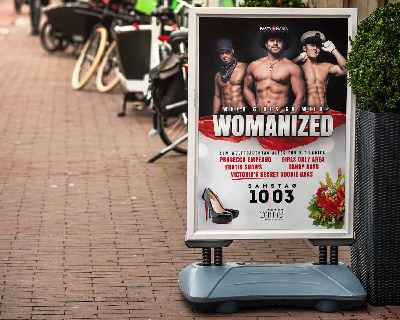 PRIME Dance & Nightlife, Plakat, Design, Druck